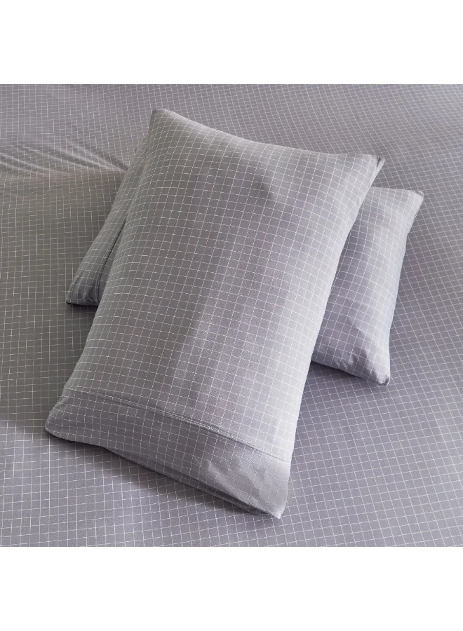 Home Box Ferum Stripe 3-Pieces Microfiber Queen King Duvet Quilt Cover Set 220 x 220 cm