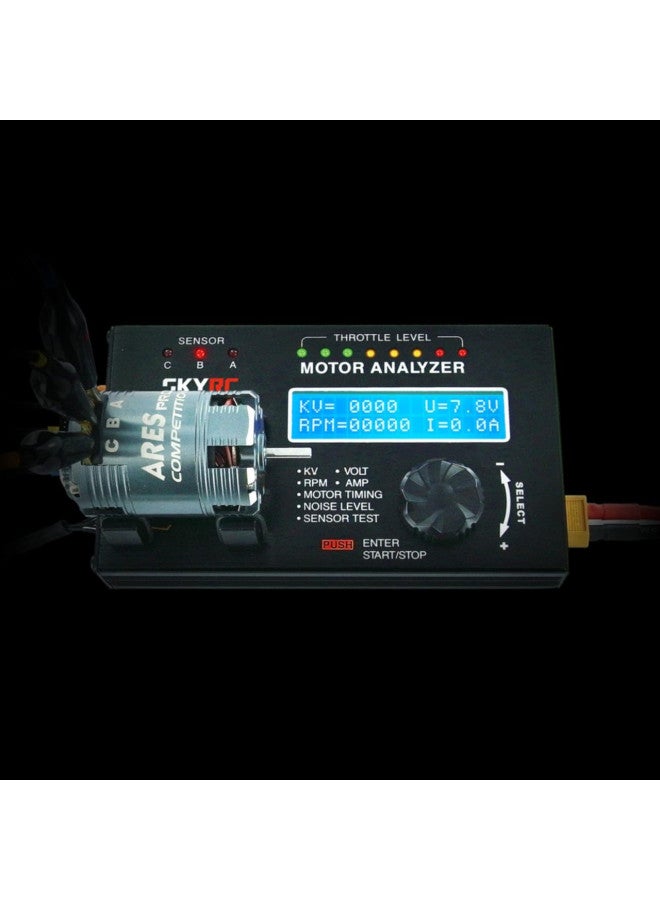 SkyRC Brushless Motor Analyzer: Motor KV, RPM, Timing Measurement, Hall Sensor Check, Brushless Motor Tester with 2x16 Characters LCD - Ideal for RC Hobby - Image 3