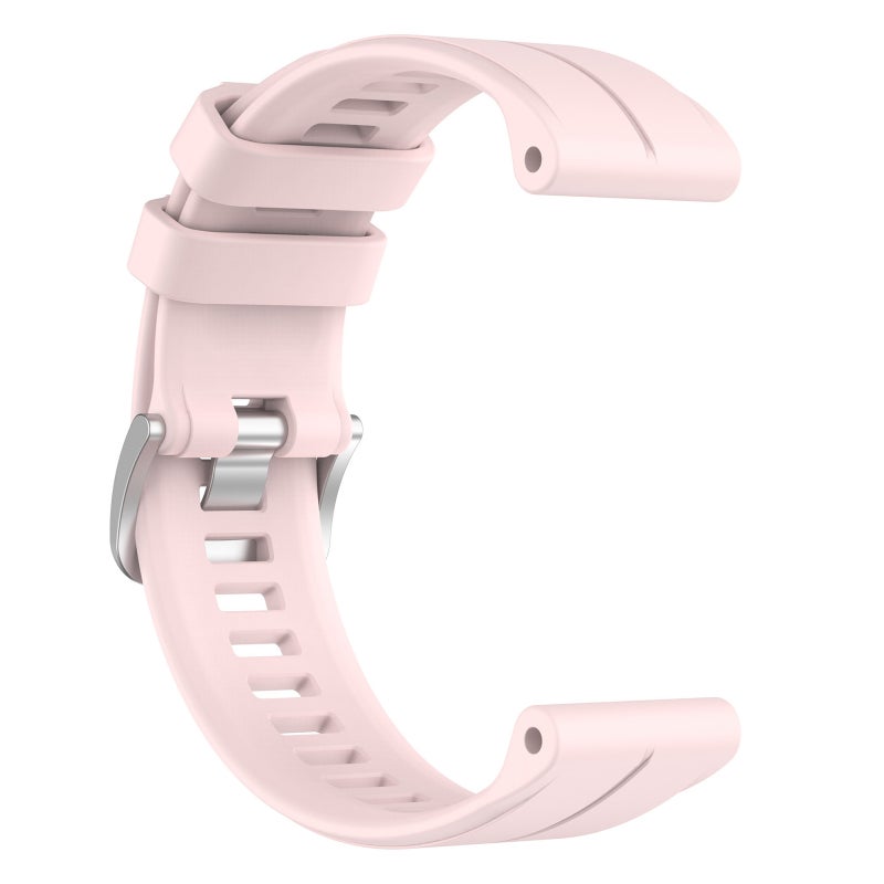 S-TOP For Garmin Instinct 22mm Solid Color Silicone Watch Band(Pink) - Image 3