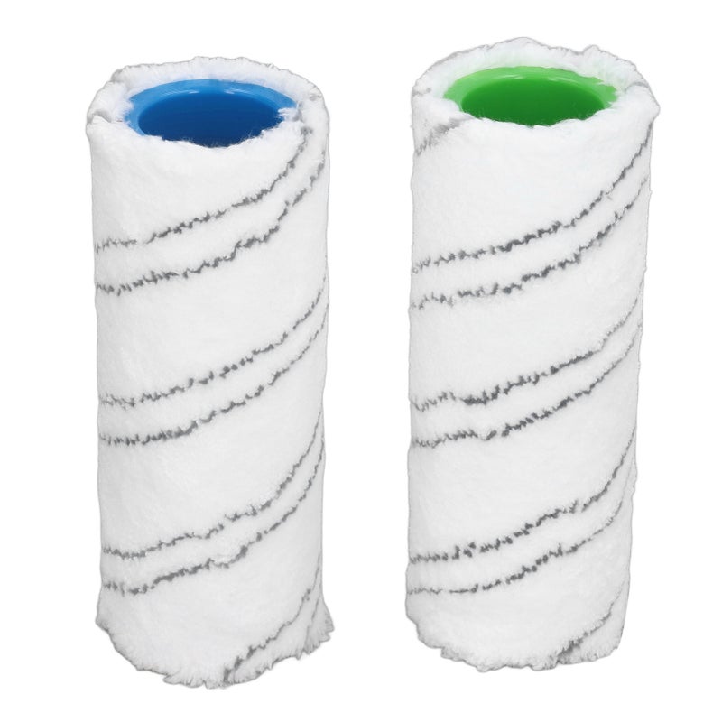 Hard Floor Cleaner Brush Roller Replacement Microfiber Washable Wet Dry Use for Karcher FC3 FC3D FC5 FC5D FC7 Gray - Image 1