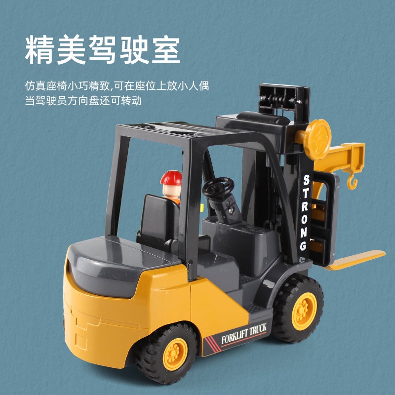 Children'S Simulation Forklift Forklift Truck Engineering Truck Manual Lifting Truck Boy Truck Model Toy Car - Image 2