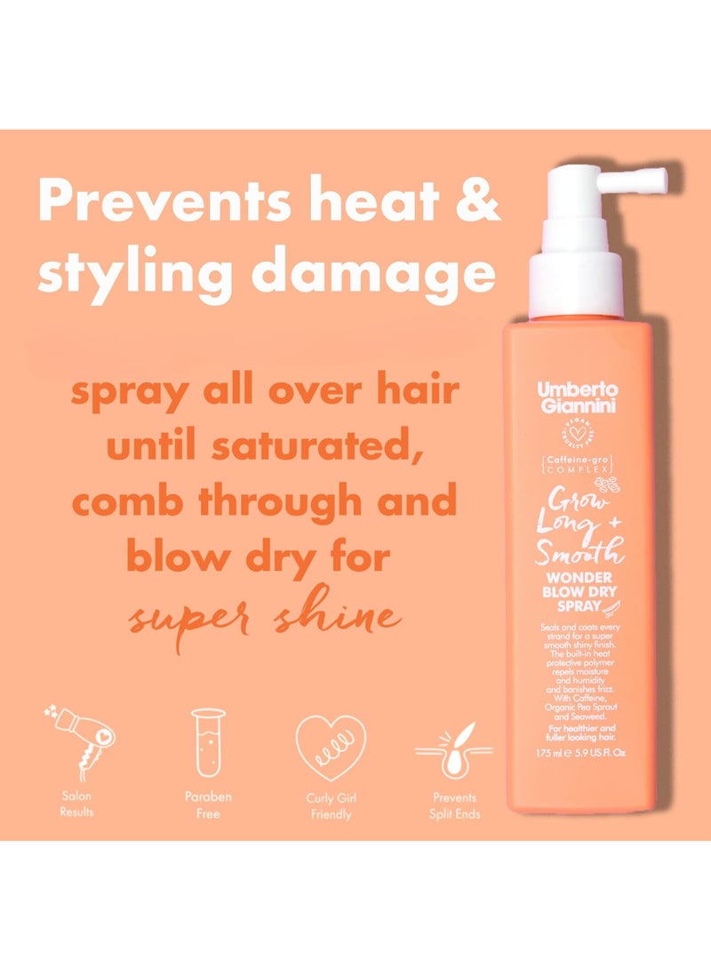 أومبيرتو جيانيني Umberto Giannini Grow Dream Long Spray 175ml – Anti-Humidity Shield for Long Hair, Heat-Activated Polymers, Wonder Blow Dry Spray for Frizz Relief 175ml - Image 5