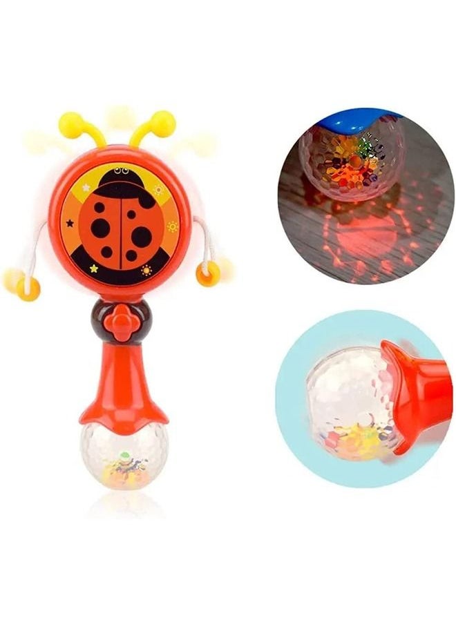 BAYBEE Baby Rattle Drum Toys For Kids With Music Light Beads Rattle Toy Musical Instruments Educational Toys For Kids Musical Toy Rattle Drums For Kids Toddlers 1 2 3 4 Years Boys Girls  - Image 4