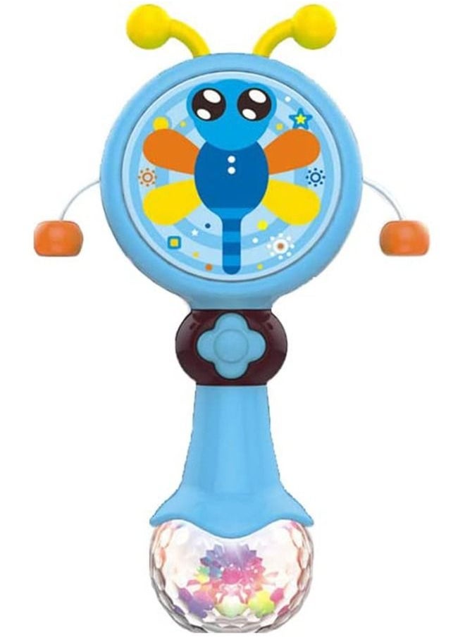 BAYBEE Baby Rattle Drum Toys For Kids With Music Light Beads Rattle Toy Musical Instruments Educational Toys For Kids Musical Toy Rattle Drums For Kids Toddlers 1 2 3 4 Years Boys Girls  - Image 1