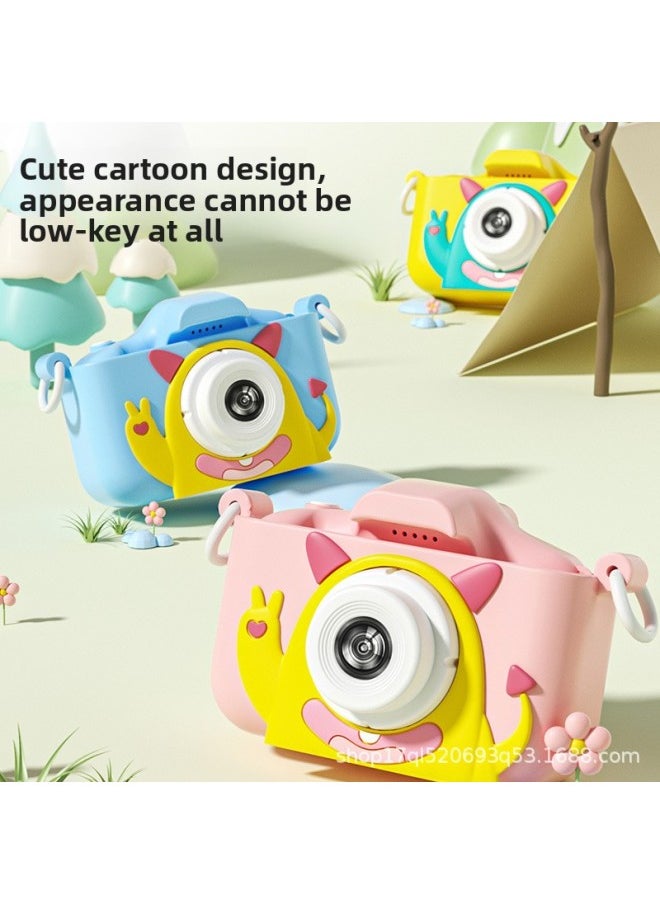 Explosions Children's Camera HD 9600W SLR Mini Camera Children's Educational Toys Products-Colour:Rainbow Cat Yellow (64g+ Card Reader)  - Image 5