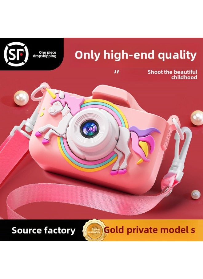 Explosions Children's Camera HD 9600W SLR Mini Camera Children's Educational Toys Products-Colour:Rainbow Cat Yellow (64g+ Card Reader)  - Image 2
