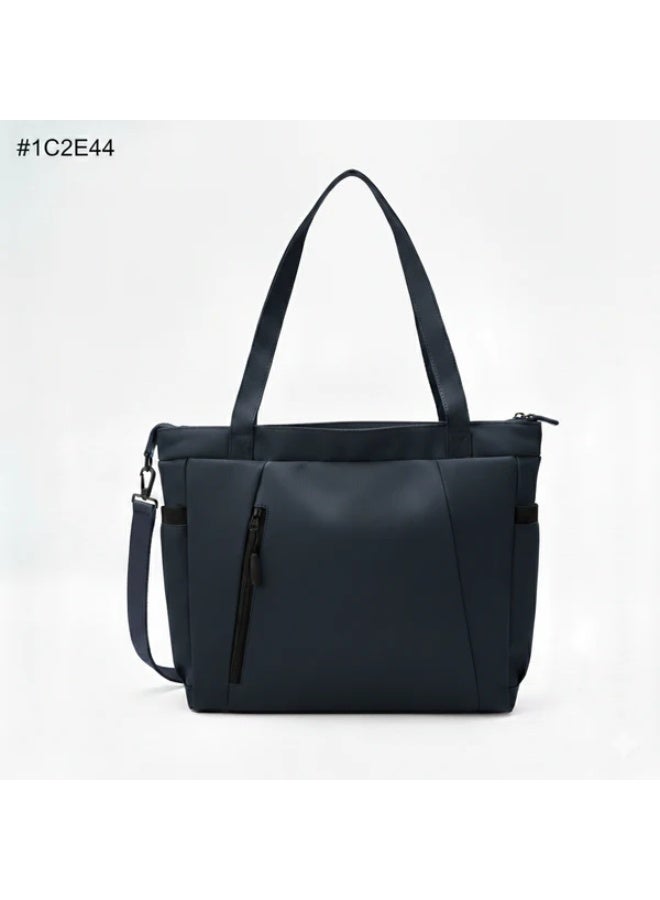 HIGH LINE STORE Eva Carry - Navy Waterproof Tote Bag with Multiple Inner Pockets 40x35x10 cm – Daily Work & Travel Handbag - Image 2