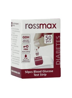 Rossmax HS200 Blood Sugar Test Strips For Diabetes Management, Pack of 50 
