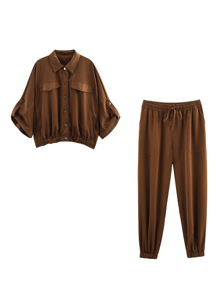 Shougu Fashionable And Casual Loose Short Sleeved Shirt Long Pants  - Image 1