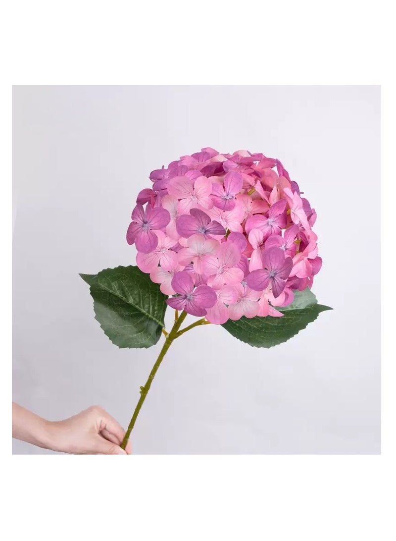 Artificial Hydrangea Flowers 60 CM Large Real Touch Set of 3 For Home Bathroom Office Table And Wedding Decor - Image 2