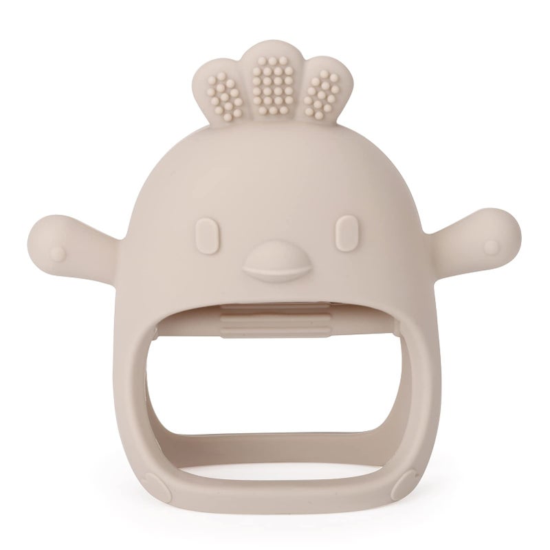 Socub Silicone Baby Teether Toys for Infants 36 612 Months BPA Free AntiDrop Silicone Mitten Teething Toy Baby Chew Toys for Sucking Needs Newborn Essentials Baby Shower Gifts GirlsBeige