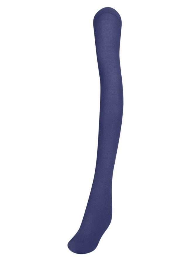 MUKHAKSH (Pack of 1 Pair Girls Kids Cotton Thigh High Thigh Length upto the thigh Mid Thigh Long Navy Blue Stocking Socks, 7-8 Years