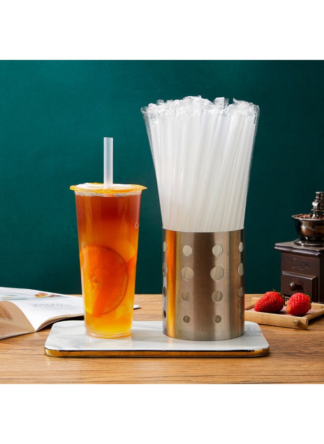 Generic Disposable Straw Separate Packaging Pearl Milk Tea Coarse Straw Beverage Fine Straw Eight Treasure Porridge Plastic Transparent Color-Color:Hardened 1.1 Caliber [thick Pearl Straw]-Specifications:23cm Color 10,000 Pieces (whole Piece Discount)  - Image 1