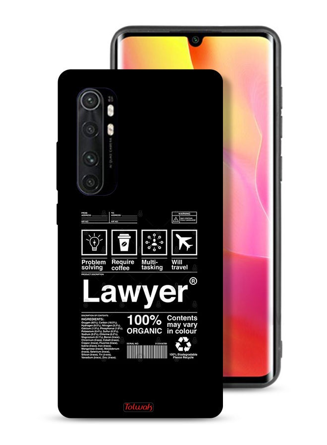 Tolwak غطاء واقي لهاتف شاومي مي نوت 10 لايت مع ملصق محامي - Image 1