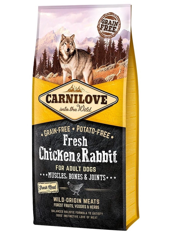 CARNILOVE Carnilove Fresh Chicken & Rabbit for Adult Dogs dry food 12kg 