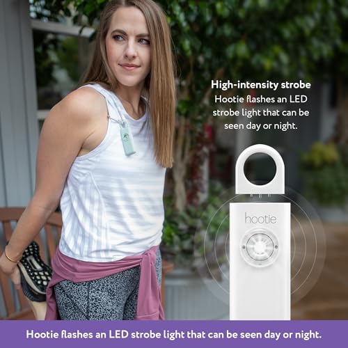 Hootie Personal Safety Alarm for Women, Men, & Kids - Keychain Alarm, Self Defense Strobe & Siren, Security Siren Keychain with 130dB Self Defense Siren & Strobe Light - Navy - Image 3