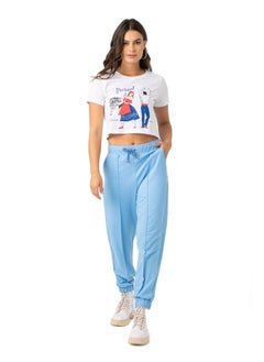 Cropped Top With Front Print