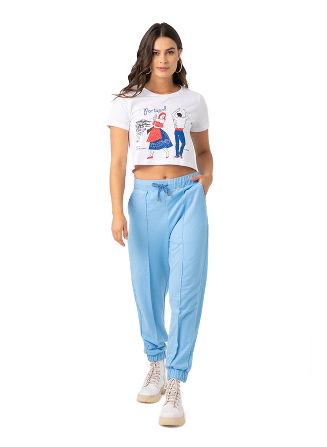 Marco Bergamo - Cropped Top With Front Print - Image 1
