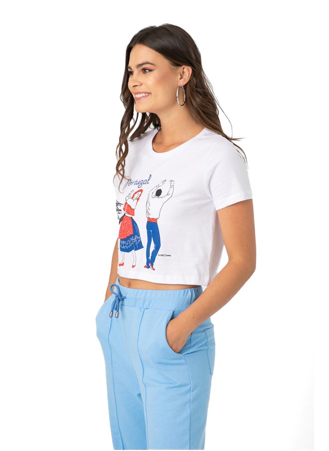 Marco Bergamo - Cropped Top With Front Print - Image 1