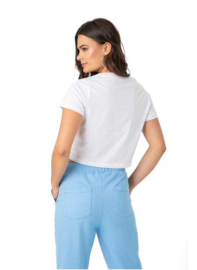 Marco Bergamo - Cropped Top With Front Print - Image 1