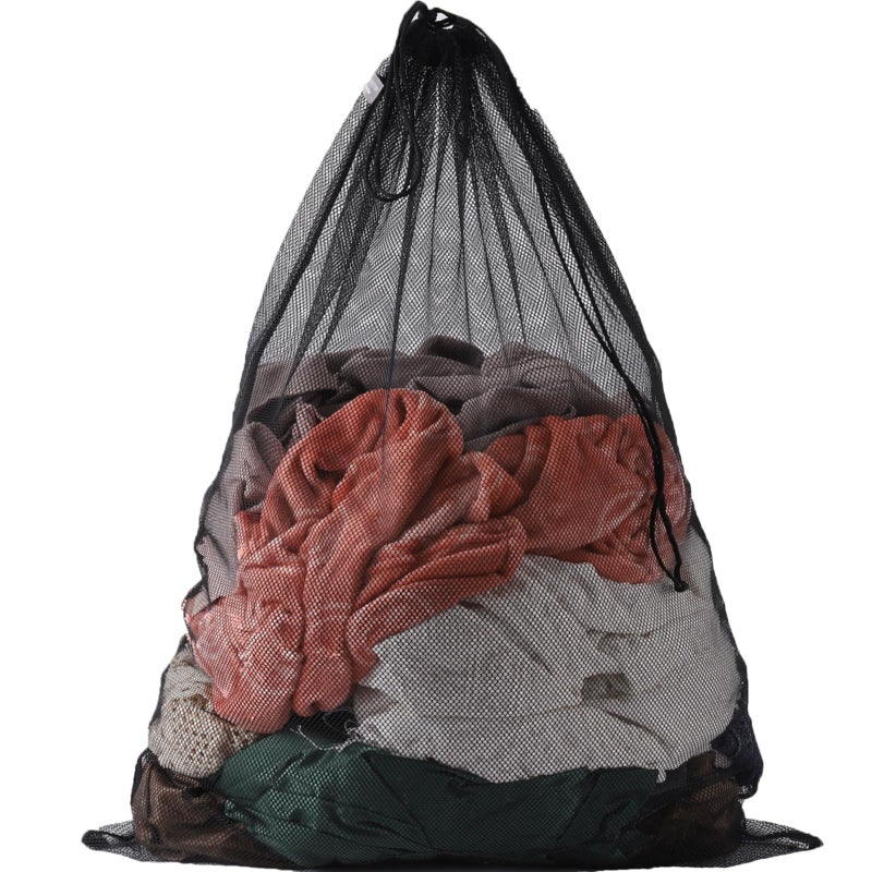 Kimmama Heavy Duty Coarse Mesh Drawsting Laundry Bag 24 x 36 Super Sturdy Draw String BagJumbo Net Cord Bag for FactoriesCollegeDormTravelOutdoorStorage - Image 2