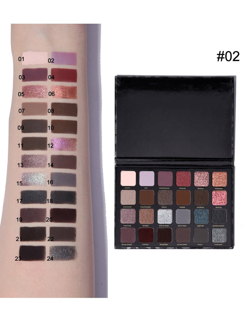maffick - MAFFICK 24-Color Leopard Eyeshadow Palette - Color Changing Pearl Light, Matte Finish, Long-lasting Makeup - Image 1