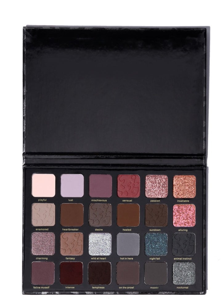 maffick - MAFFICK 24-Color Leopard Eyeshadow Palette - Color Changing Pearl Light, Matte Finish, Long-lasting Makeup - Image 1