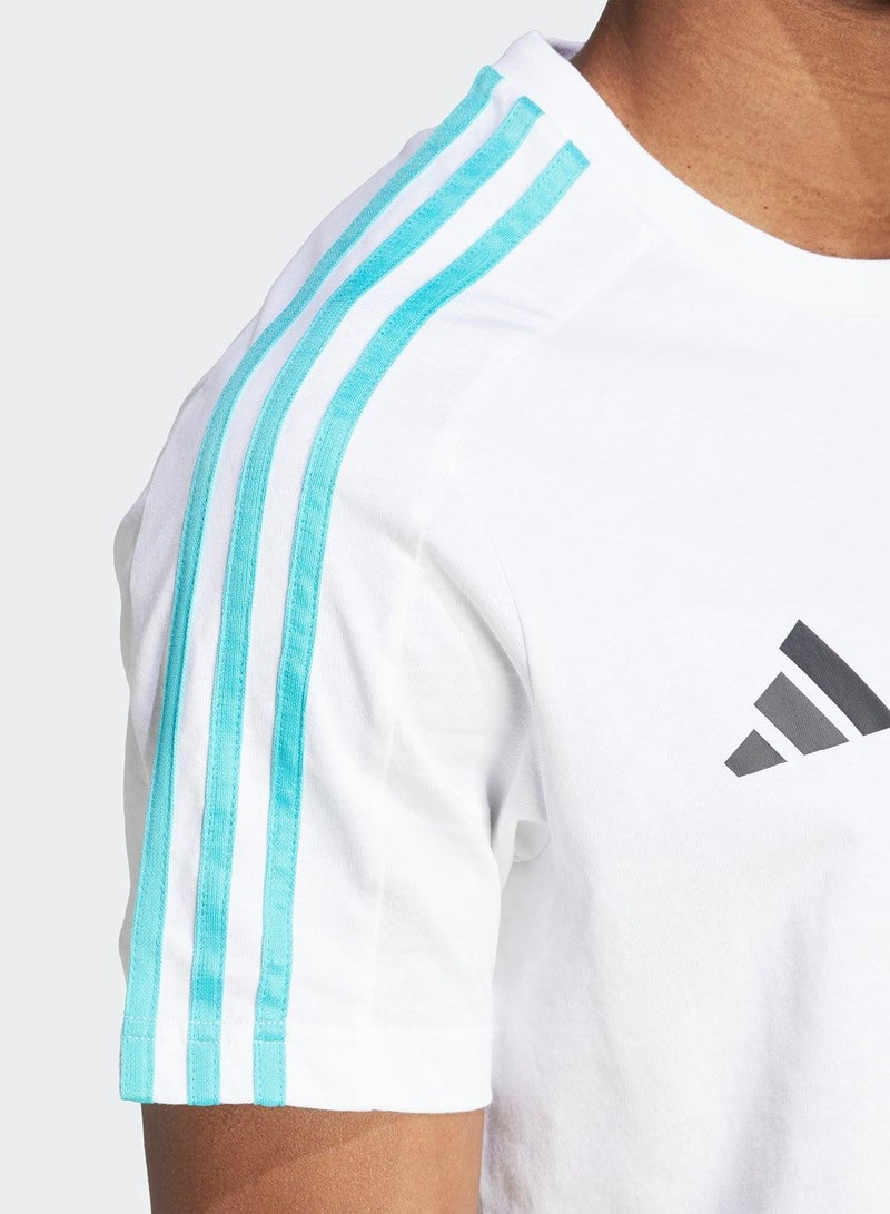adidas تي شيرت مير دي إن إيه أبيض رجالي - Image 5