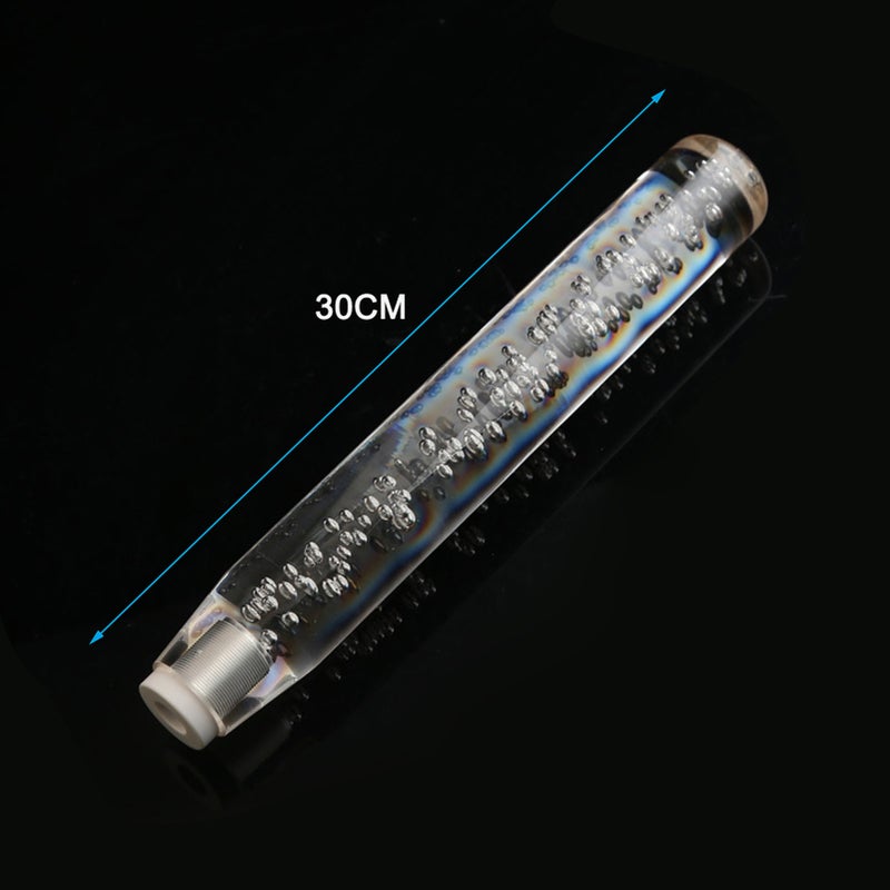 قلب تغيير التروس طول 30 سم أبيض سهل التركيب - عصا تغيير التروس بتصميم إضاءة LED بنوع الكريستال لمعظم المركبات اليدوية والأوتوماتيكية - Image 5