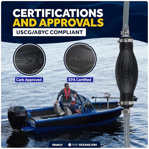 Five Oceans Marine Fuel Line with Primer Bulb, 5/16-Inch x 6 foot, Universal Outboard Boat Fuel Hose, EPA/CARB Approved, Ethanol-Compatible, Leakproof - FO4517 - Image 4