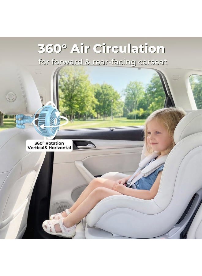 Amacool Pram Fan Battery Operated Stroller Fan Flexible Tripod Clip On fan with 3 Speeds and Rotatable Handheld Personal fans for Car Seat Crib Bike Treadmill(Blue) - Image 5
