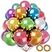 KAWKALSH Metallic Colorful Balloon 12 Inch 110pcs Latex Party Balloons Helium Bright Color for Birthday Baby Shower Wedding Party Supplies Arch Garland Decoration - Image 2