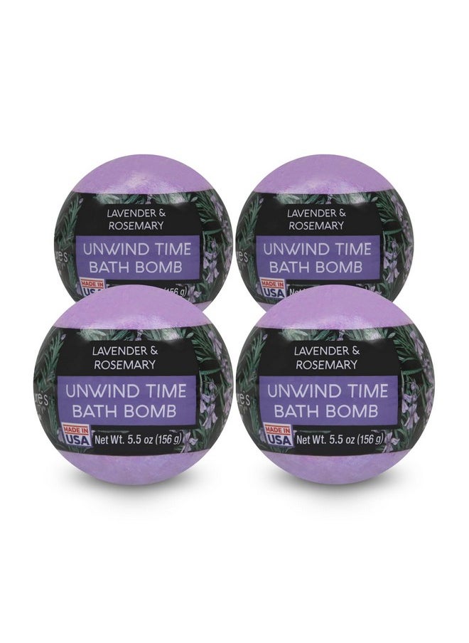 Nature's Beauty Nature's Beauty Lavender & Rosemary Bath Bomb Multi-Pack - Luxury Fizzy Spa Bath Bomb to Help Calm, Soothe + Revive Dull and Dry Skin Made with Coconut Oil & Witch Hazel, 5.5 oz (4 Pack)  - Image 1