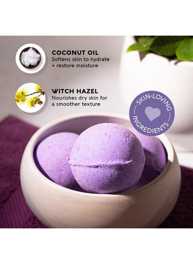 Nature's Beauty Nature's Beauty Lavender & Rosemary Bath Bomb Multi-Pack - Luxury Fizzy Spa Bath Bomb to Help Calm, Soothe + Revive Dull and Dry Skin Made with Coconut Oil & Witch Hazel, 5.5 oz (4 Pack)  - Image 2