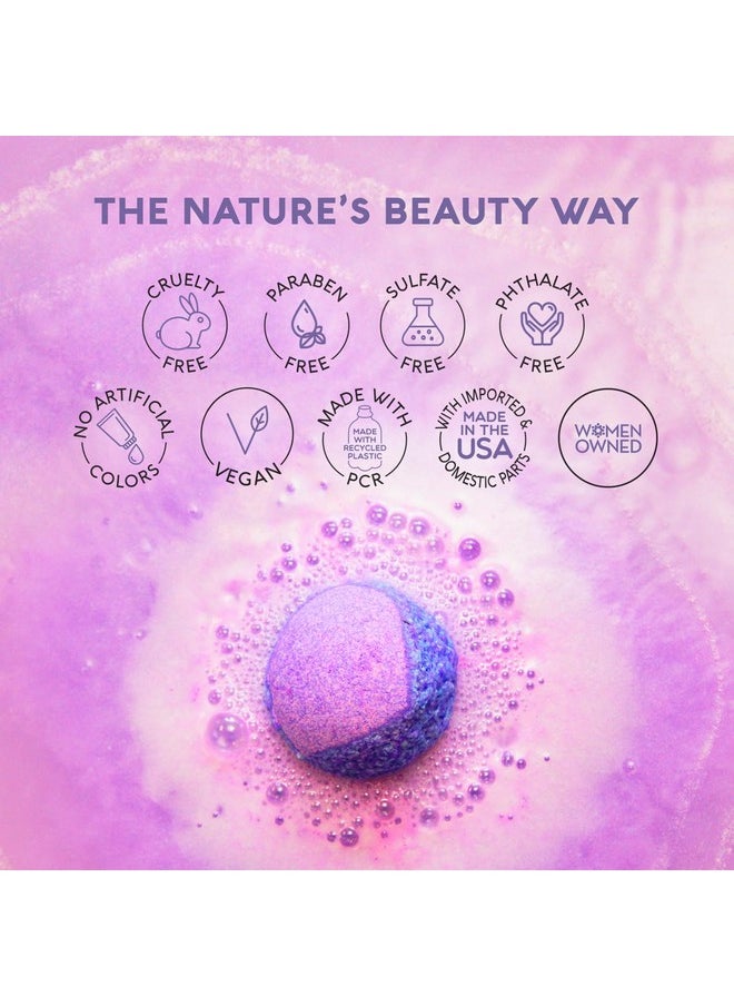 Nature's Beauty Nature's Beauty Lavender & Rosemary Bath Bomb Multi-Pack - Luxury Fizzy Spa Bath Bomb to Help Calm, Soothe + Revive Dull and Dry Skin Made with Coconut Oil & Witch Hazel, 5.5 oz (4 Pack)  - Image 5