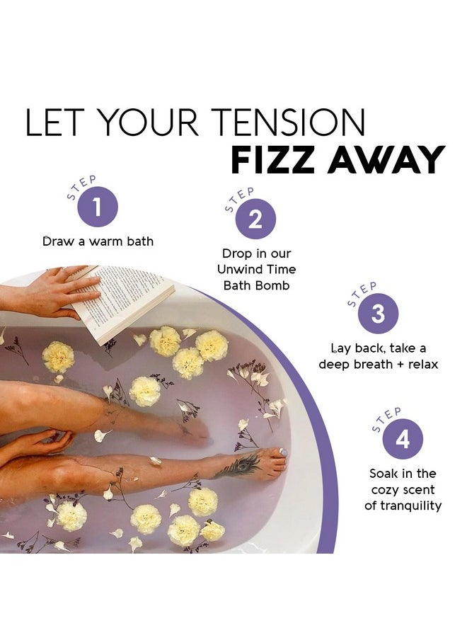Nature's Beauty Nature's Beauty Lavender & Rosemary Bath Bomb Multi-Pack - Luxury Fizzy Spa Bath Bomb to Help Calm, Soothe + Revive Dull and Dry Skin Made with Coconut Oil & Witch Hazel, 5.5 oz (4 Pack)  - Image 3