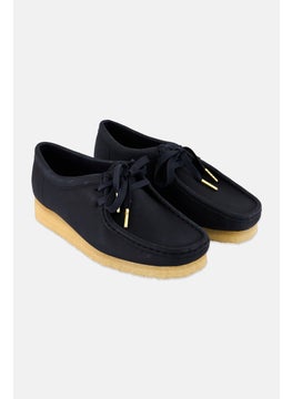 clarks Women Standard Wallabee Lace Up Casual Shoes, Navy  - Image 1