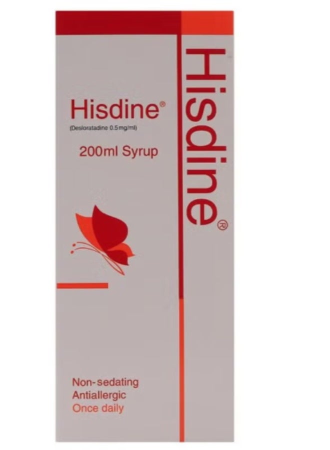 Hisdine 0.5mg/ml Syrup 200ml (Desloratadine)