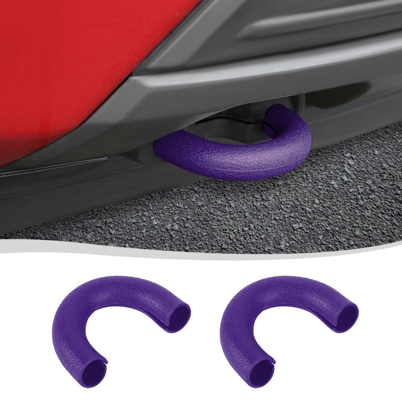 Voodonala Voodonala for Ford F150 2004-2024 Tow Hook Cover for Toyota Tundra 2017-2021 for Bronco Base/Big Bend/Outer Banks 2021-2024 Expedition Lincoln Navigator 2007-2015(B-Purple,2Pcs,Silicone) - Image 1