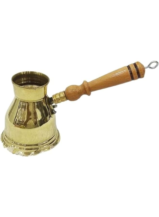 Copper Coffee Pot With Wooden Handle, 12X6X6Cm, size 1.