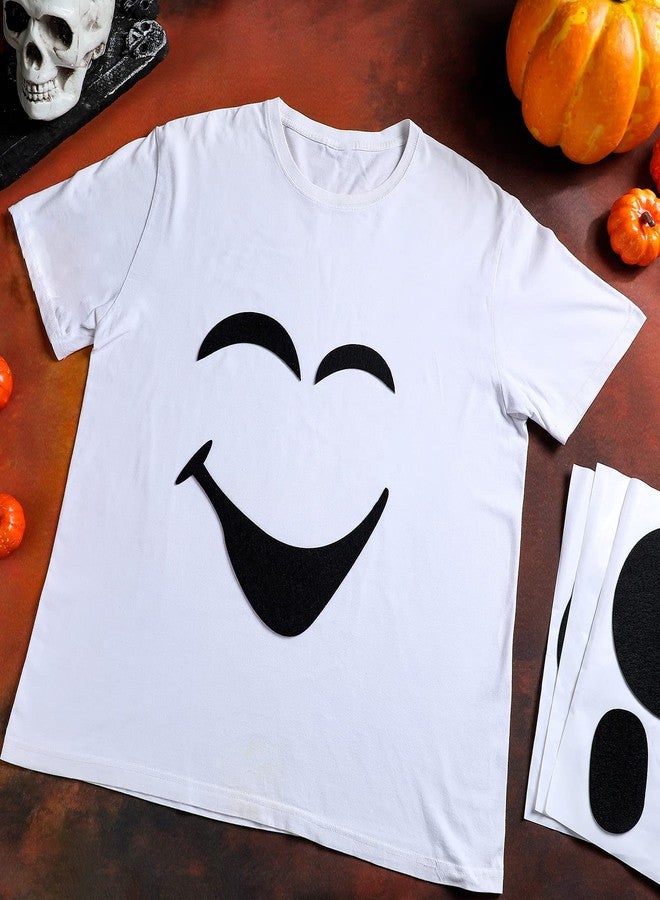 Oudain 4 Pcs Halloween Adhesive Silly Ghost Face Felt Sticker Felt Cute Clothes Sticker for Halloween DIY Projects Costume Decorations (Novelty) - Image 5