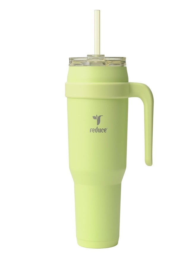 REDUCE 40 oz Stainless Steel Tumbler with Handle - Dual-Wall Vacuum Insulated Travel Mug, Sweat-Proof Lid & Reusable Straw - Keeps Drinks Cold for 24 Hrs, Fits Cupholders, Dishwasher Safe - Mojito - Image 1