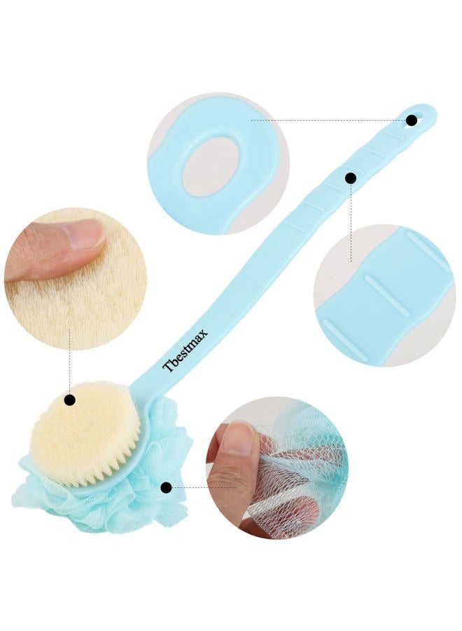 Tbestmax Loofah Back Scrubber Long Handle Shower Body Brush with Soft Mesh Sponge for Women Skin Exfoliating Bath, Massage - Image 4