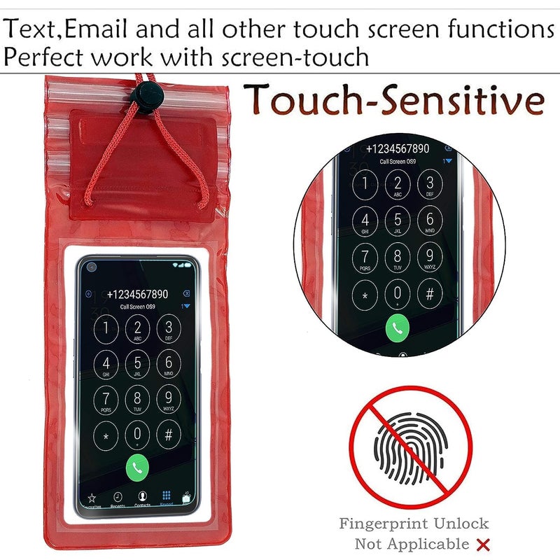 BeFall Waterproof Phone Pouch, rain Mobile Cover, Universal Waterproof Phone Case, Underwater Dry Bag for Mobile, Cash, documents, Water Proof Bag for Beach Boating Swimming Water Park (3Blue) - Image 4