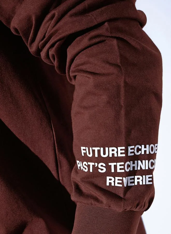 Hubberholme Typography Print Relaxed Fit T-Shirt with Long Sleeves by Styli