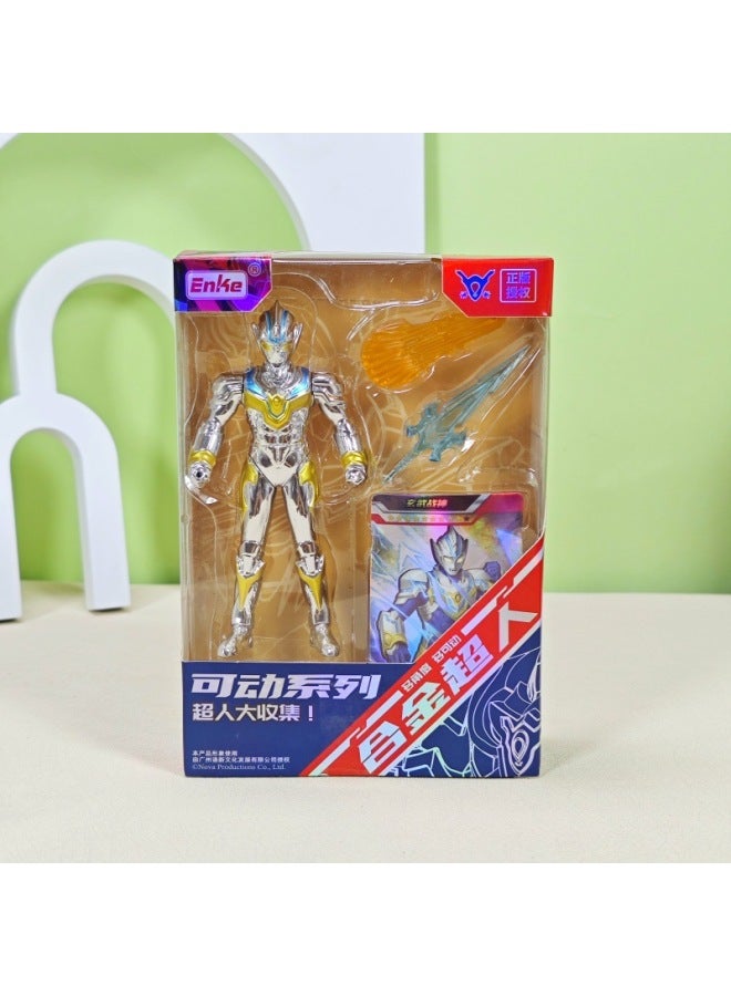 Genuine Licensed Boys Electroplated Alloy Superman Super Movable Toys DIY City Scene Lighting Interactive Toys-Color:888-17 Plating Alloy Superman [a Box Of 12 Pats The Whole Box]]  - Image 3