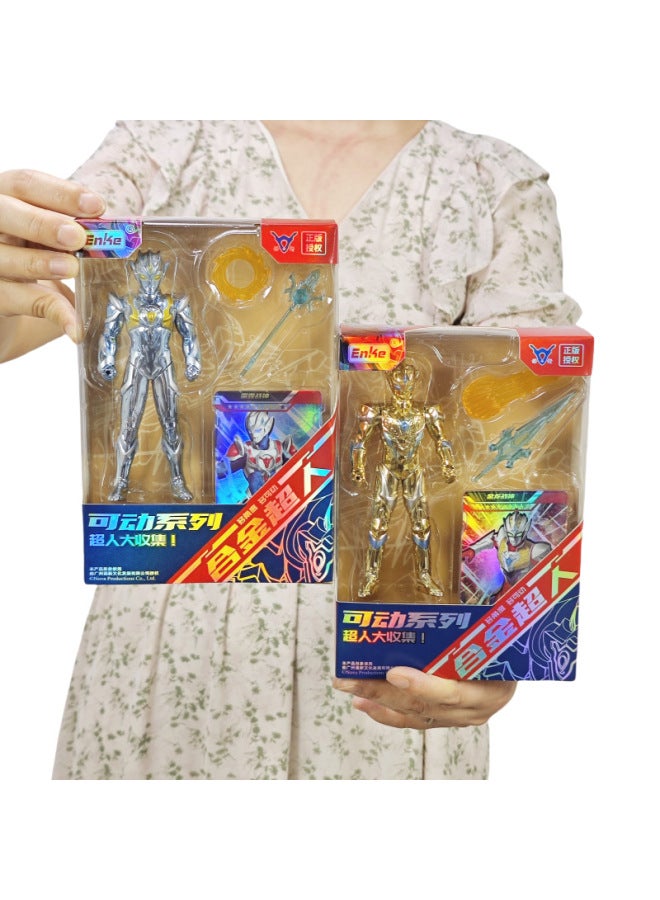 Genuine Licensed Boys Electroplated Alloy Superman Super Movable Toys DIY City Scene Lighting Interactive Toys-Color:888-17 Plating Alloy Superman [a Box Of 12 Pats The Whole Box]]  - Image 4