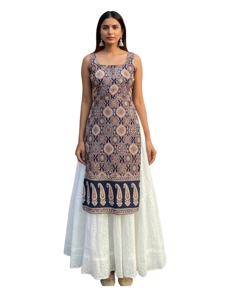 ANNI DESIGNER أني ديزاينر للنساء - كرتي من رايون فيسكوز للبنات وكرتي للنساء (UMA Navy Blue_S_Navy Blue_Small) - Image 1