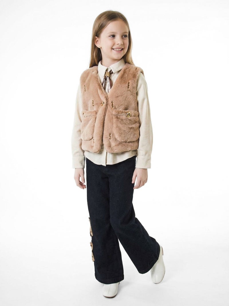 Hamada Tex Girls' three-piece set with scarf, for ages 7 to 14 years, sizes 3953-4953 - Image 1