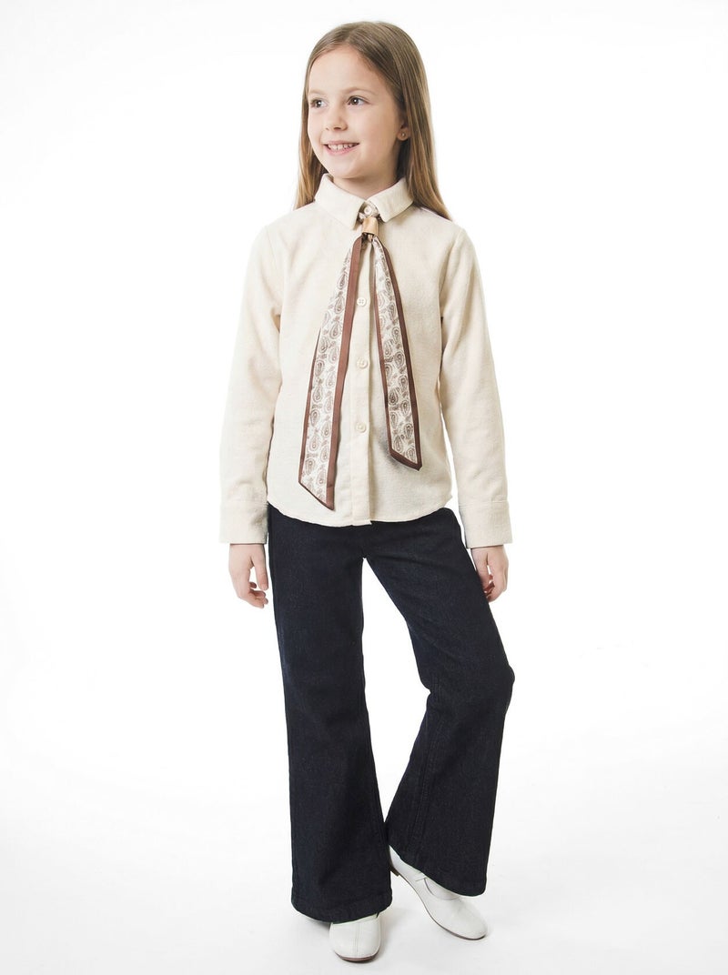 Hamada Tex Girls' three-piece set with scarf, for ages 7 to 14 years, sizes 3953-4953 - Image 5